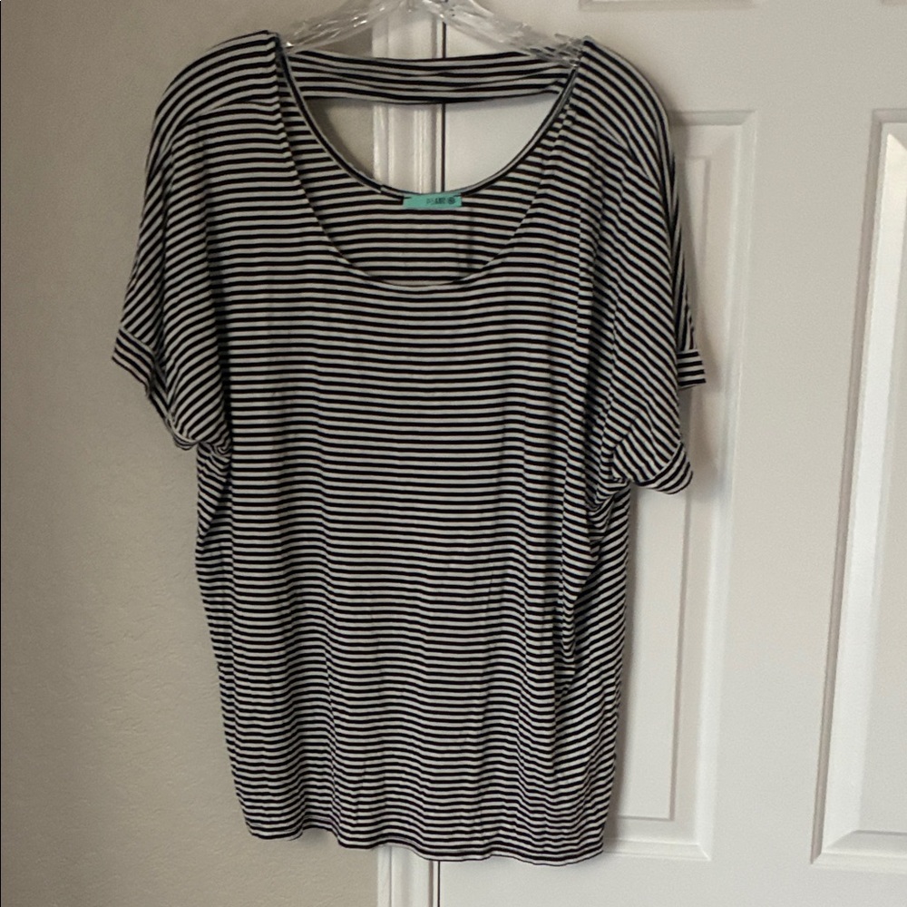 Classic Black and White Striped Women's Tee